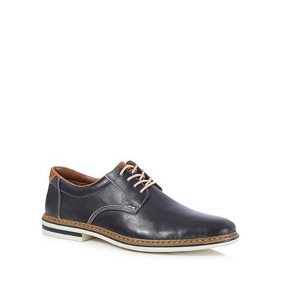Rieker Navy leather lace up Derby shoes